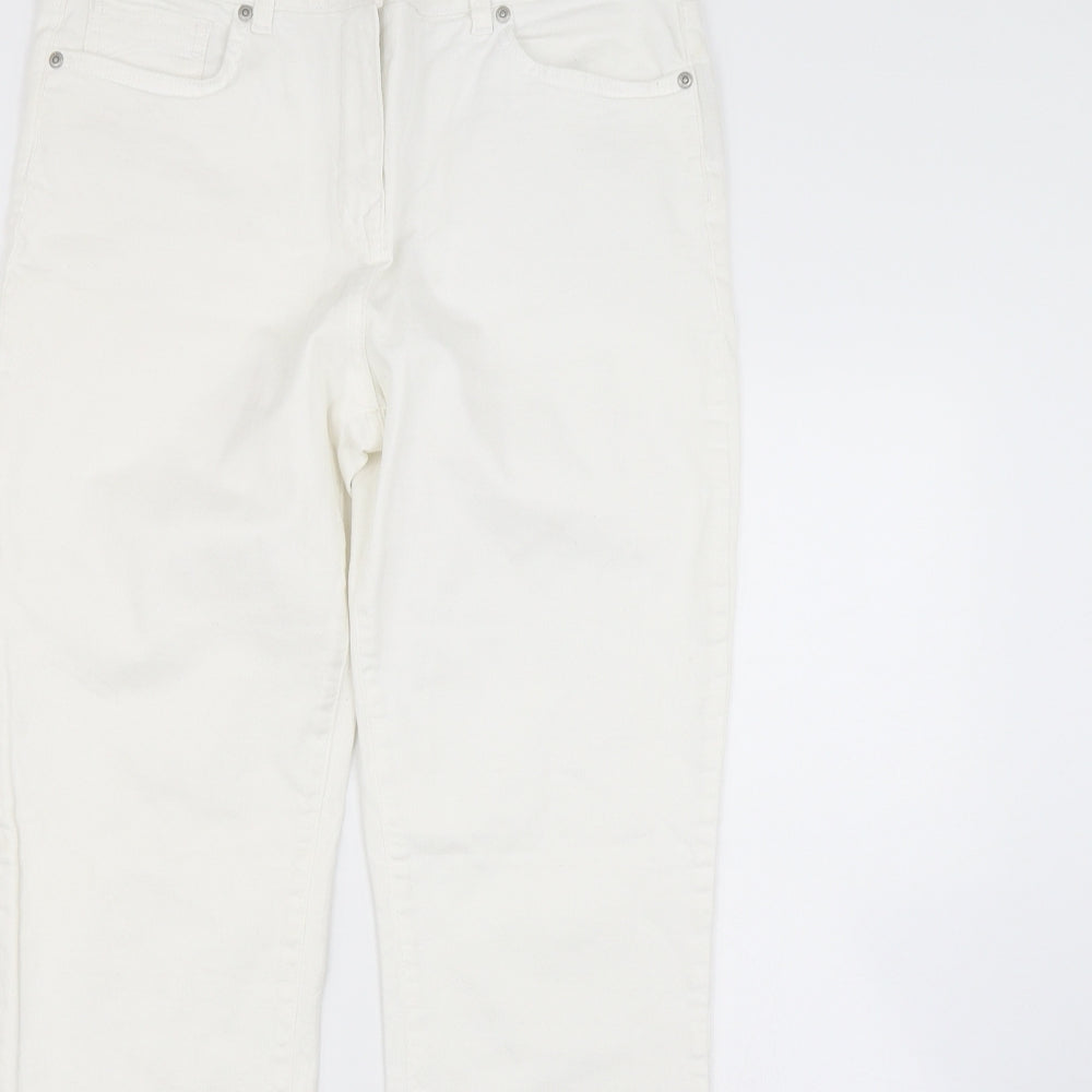 Rocha John Rocha Womens White   Straight Jeans Size 14 L29 in