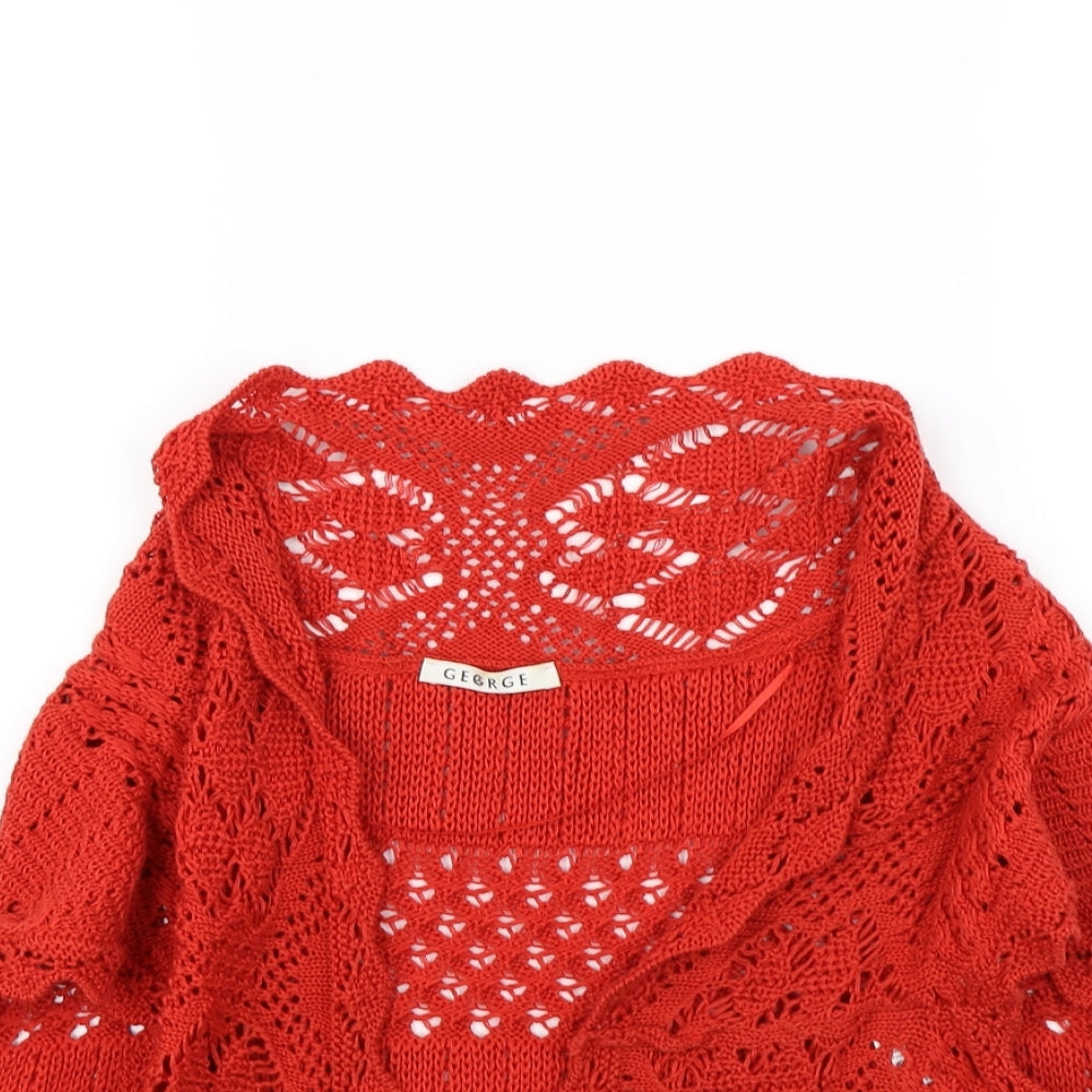 George Womens Red   Cardigan Jumper Size 20