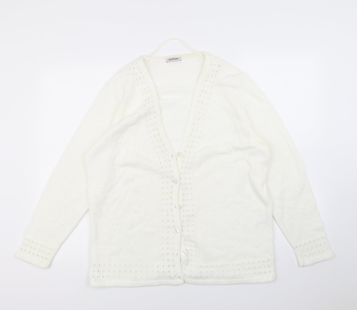 Damart Womens Ivory   Cardigan Jumper Size 14