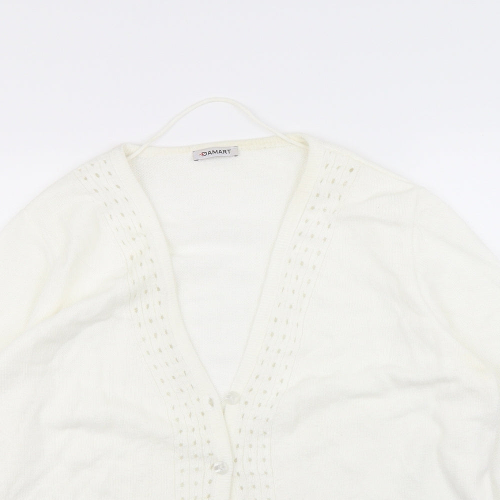 Damart Womens Ivory   Cardigan Jumper Size 14