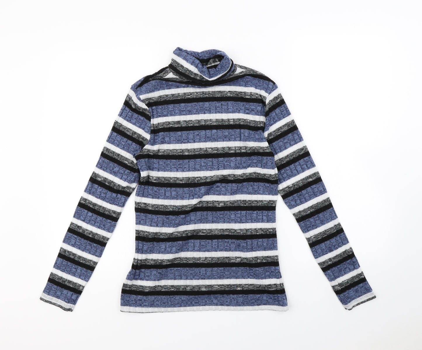 Nutmeg Womens Blue Striped  Pullover Jumper Size 12