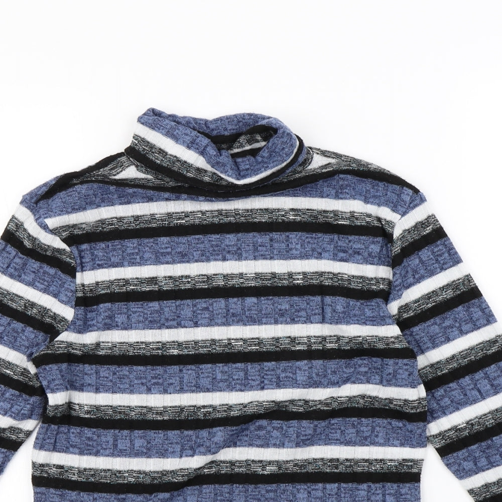 Nutmeg Womens Blue Striped  Pullover Jumper Size 12