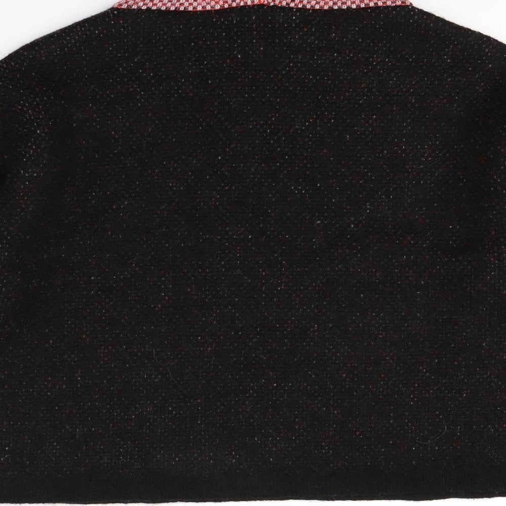 M&S Womens Black Floral  Pullover Jumper Size M