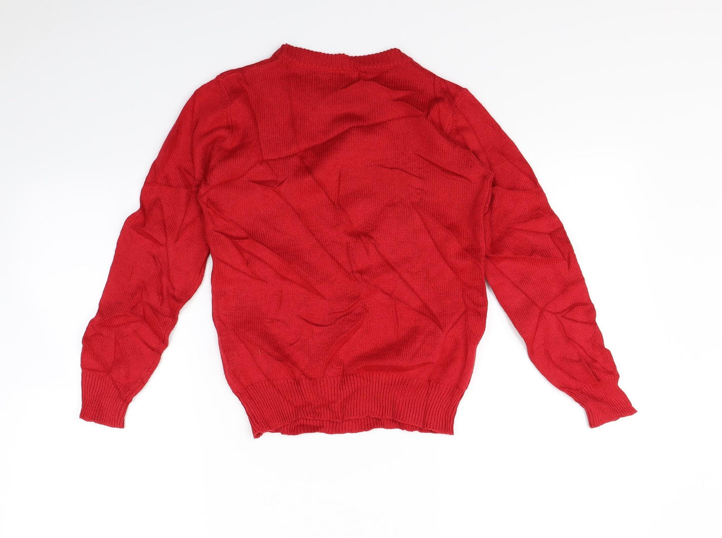 L&D Girls Red   Pullover Jumper Size 8 Years  - Christmas jumper