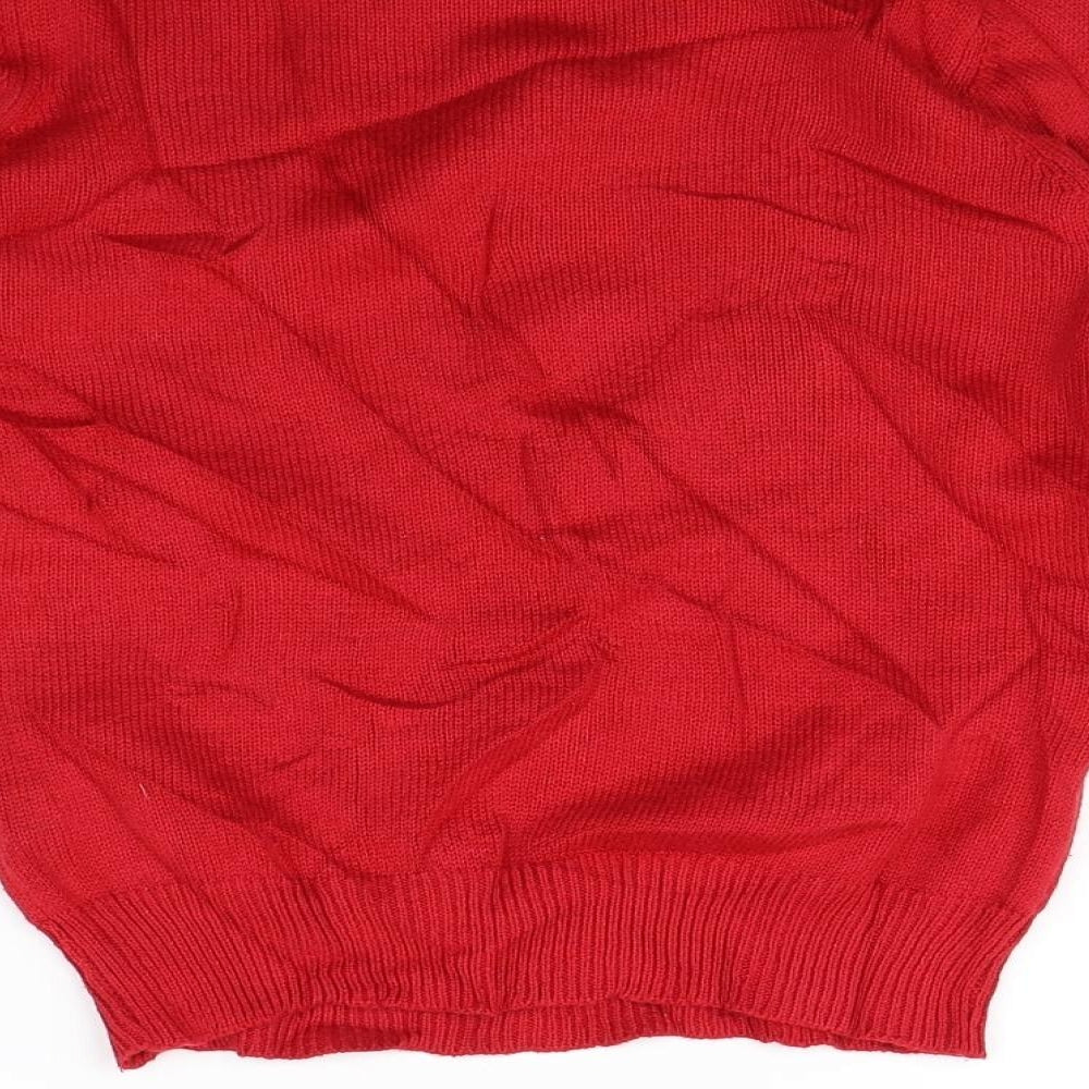 L&D Girls Red   Pullover Jumper Size 8 Years  - Christmas jumper