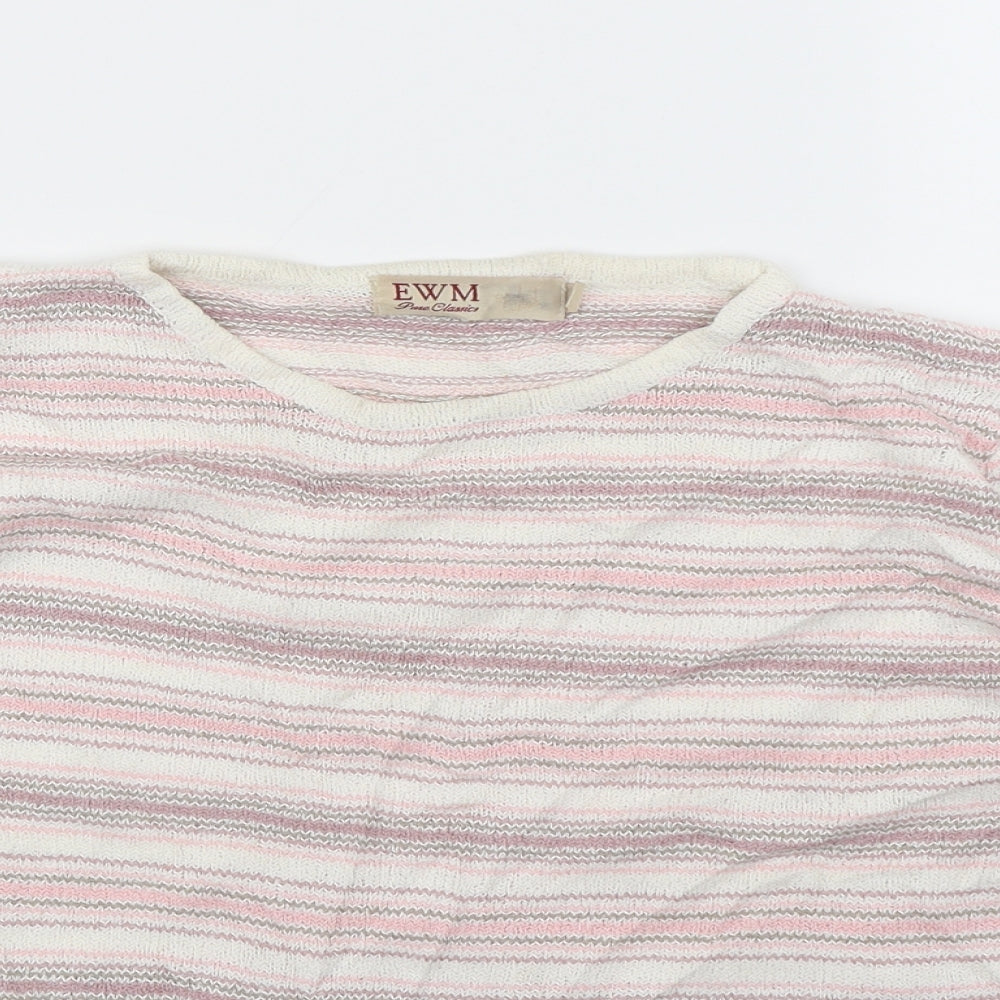 EWM Womens Multicoloured Striped  Pullover Jumper Size 14