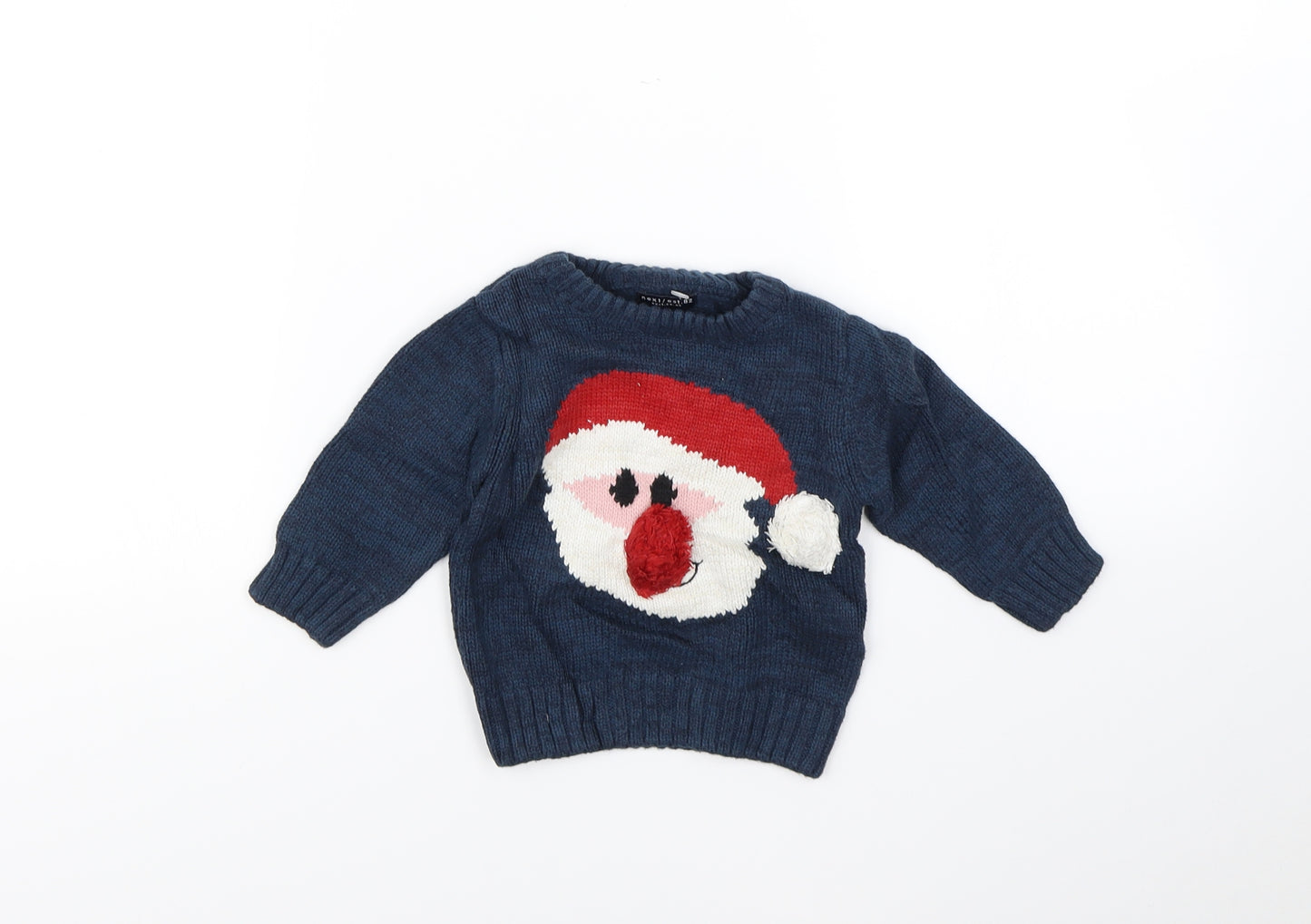 NEXT Baby Blue   Pullover Jumper Size 3-6 Months  - Christmas jumper