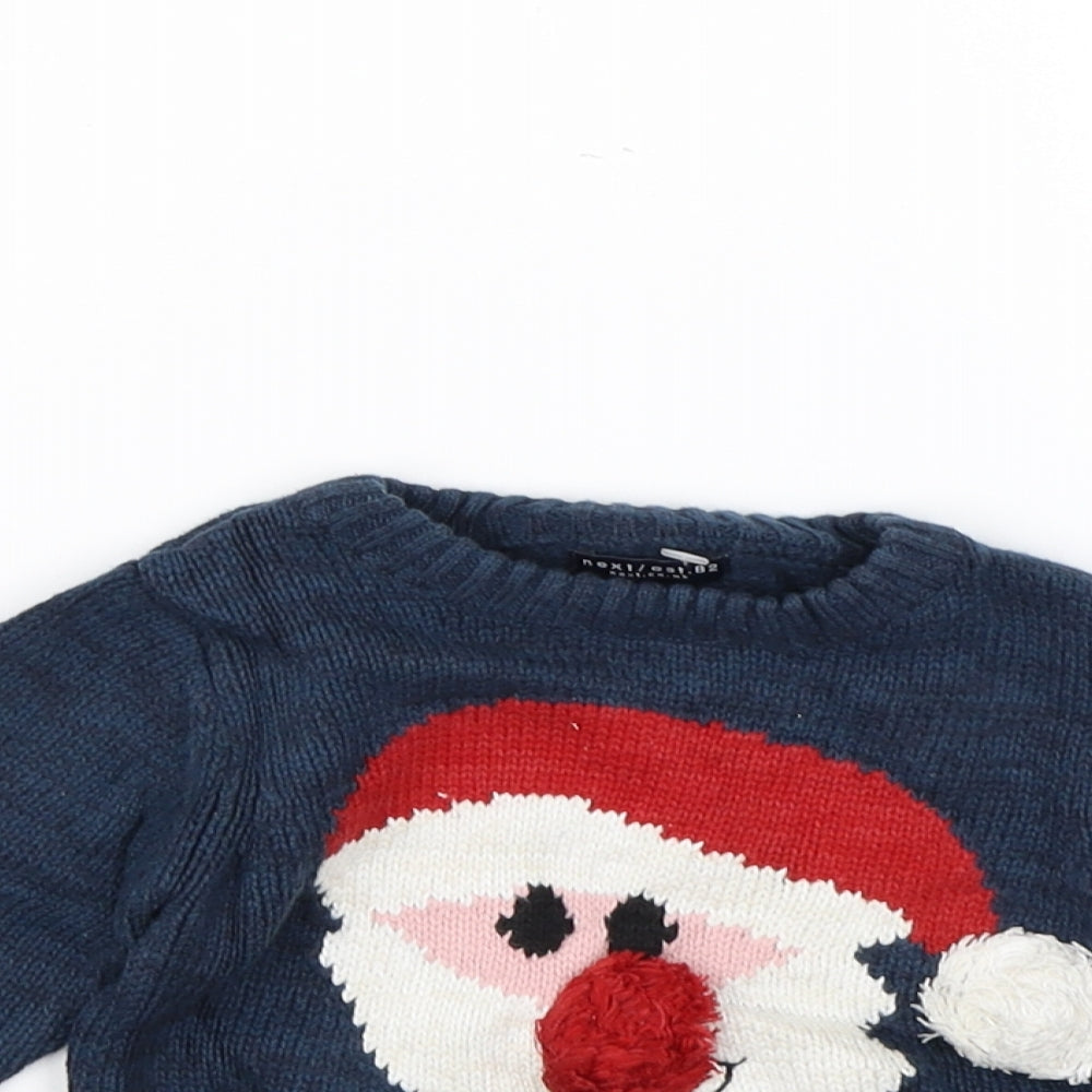 NEXT Baby Blue   Pullover Jumper Size 3-6 Months  - Christmas jumper