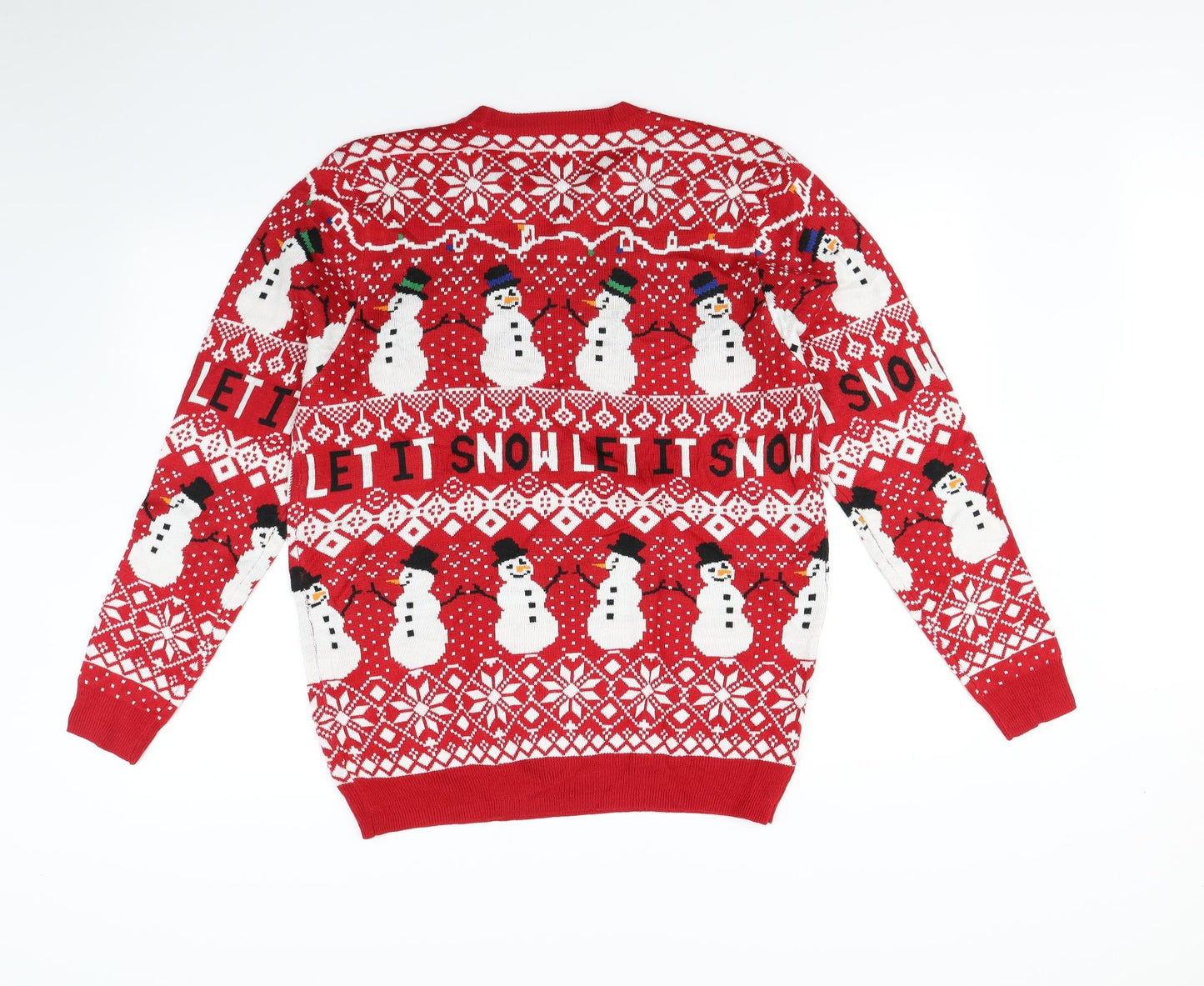 Preworn Mens Red   Pullover Jumper Size M  - chrstmas jumper