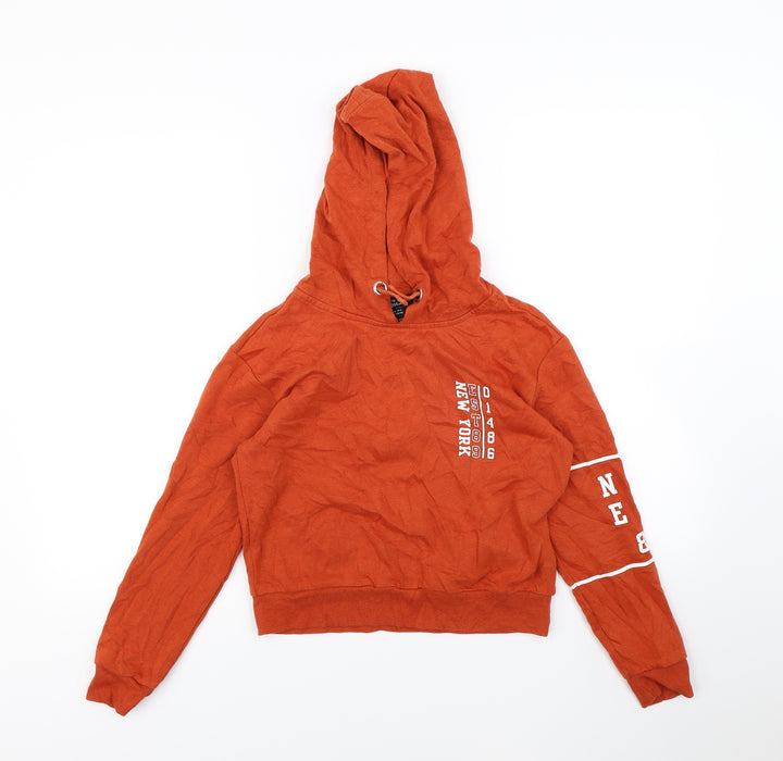 New Look Boys Orange   Pullover Hoodie Size 10 Years