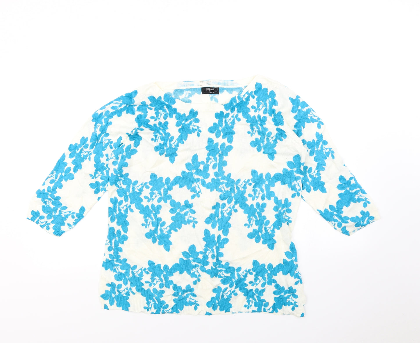 Papaya Womens Black Floral  Pullover Sweatshirt Size 16