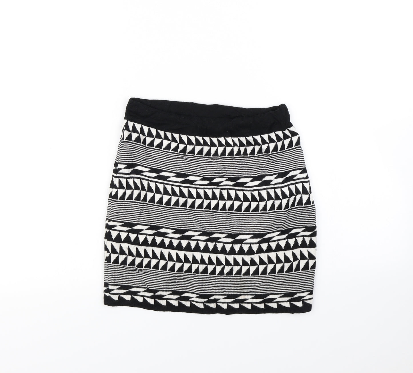 Apricot Womens Black Striped  Mini Skirt Size 10