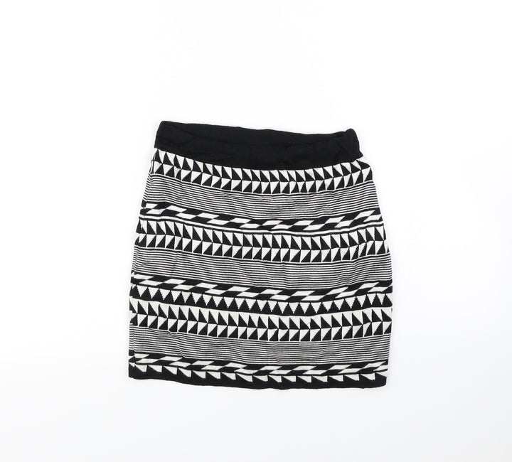 Apricot Womens Black Striped  Mini Skirt Size 10