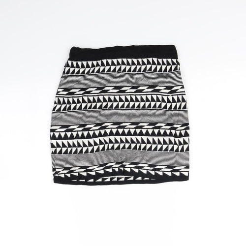 Apricot Womens Black Striped  Mini Skirt Size 10