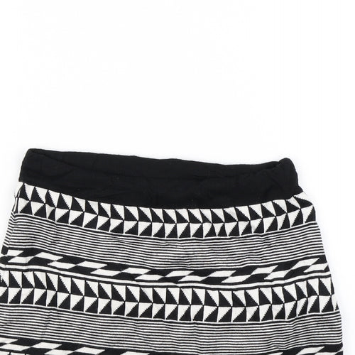 Apricot Womens Black Striped  Mini Skirt Size 10