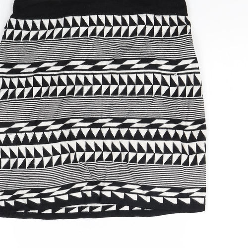 Apricot Womens Black Striped  Mini Skirt Size 10