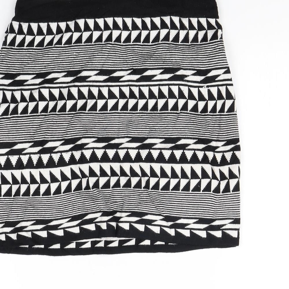 Apricot Womens Black Striped  Mini Skirt Size 10