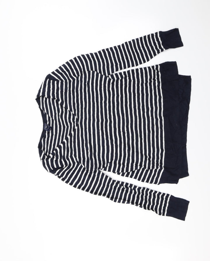 Gap Womens Blue Striped  Pullover Jumper Size M