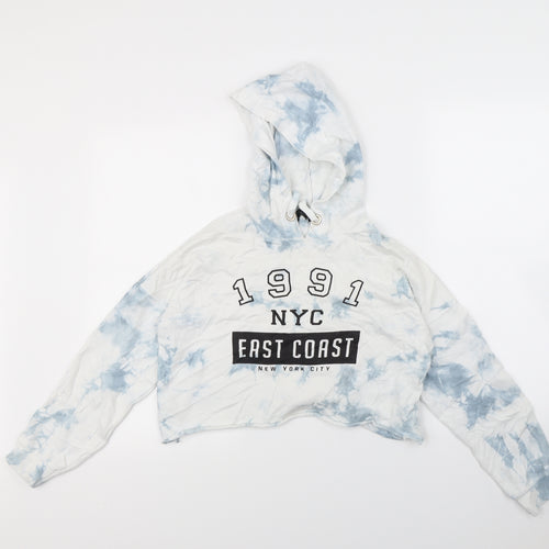 New Look Girls White   Pullover Hoodie Size 12 Years