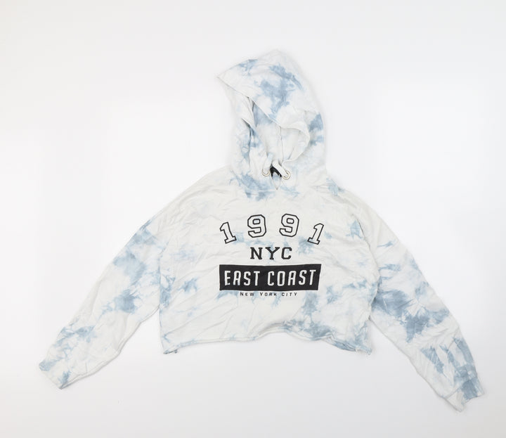 New Look Girls White   Pullover Hoodie Size 12 Years
