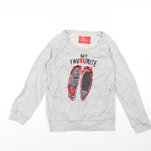 Preworn Girls Grey   Pullover Jumper Size 12 Years