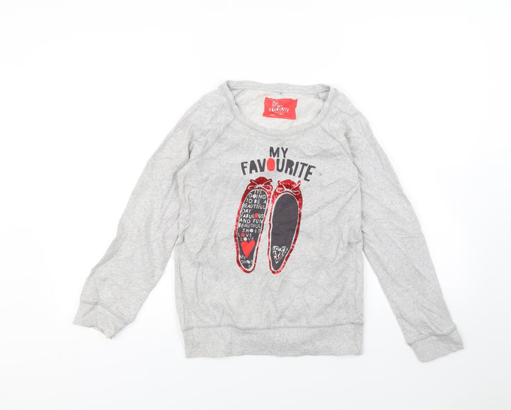 Preworn Girls Grey   Pullover Jumper Size 12 Years