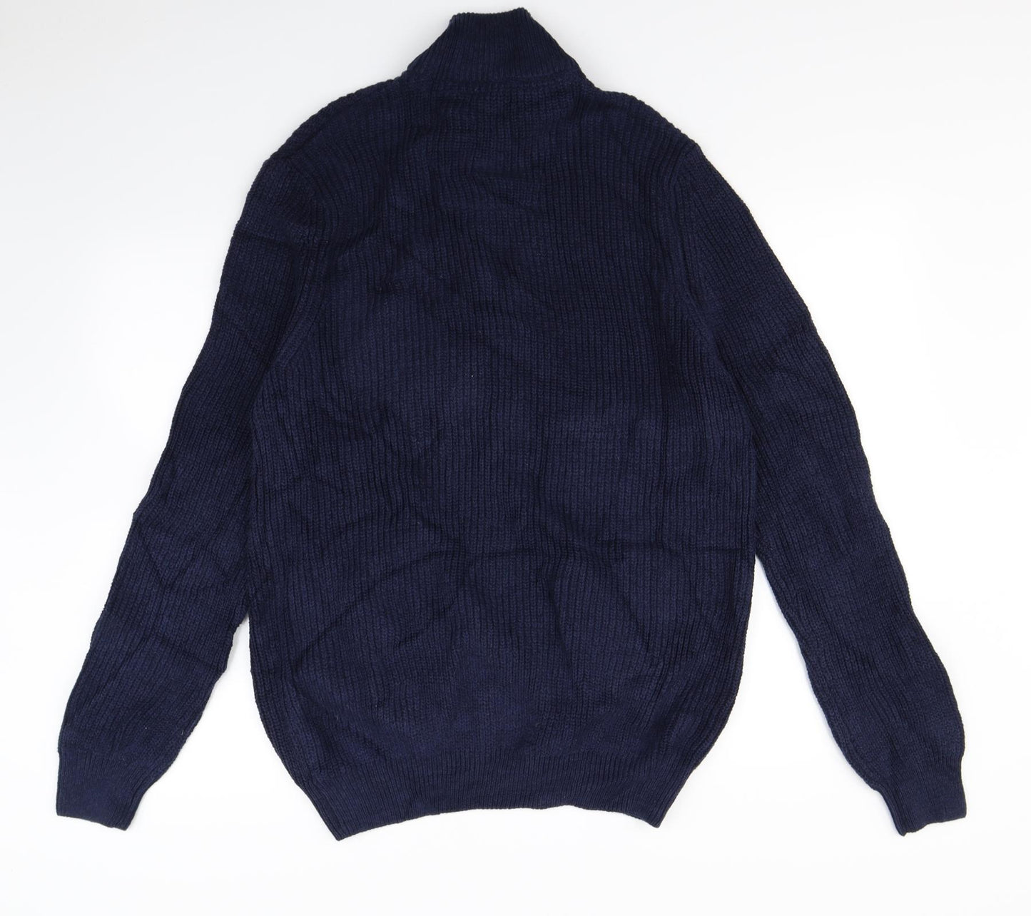 Maine Mens Blue   Full Zip Jumper Size M