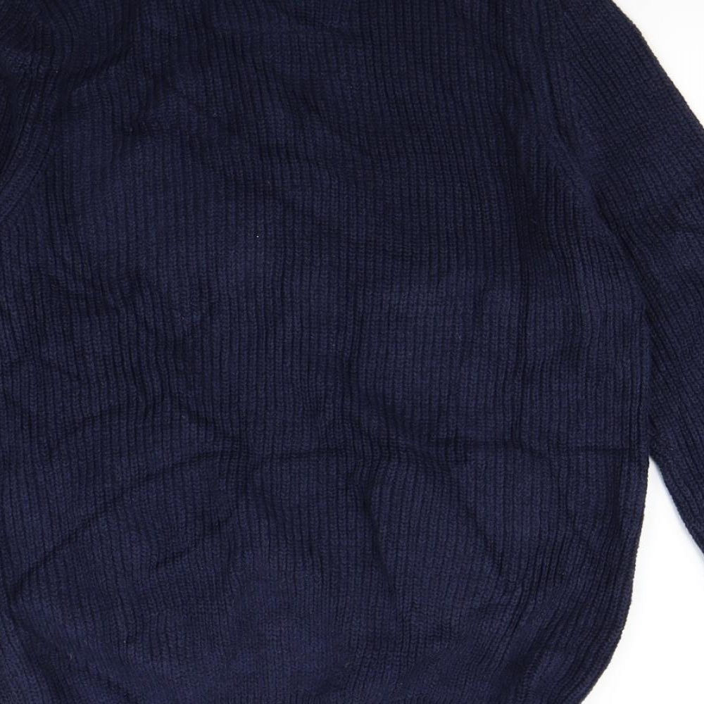 Maine Mens Blue   Full Zip Jumper Size M