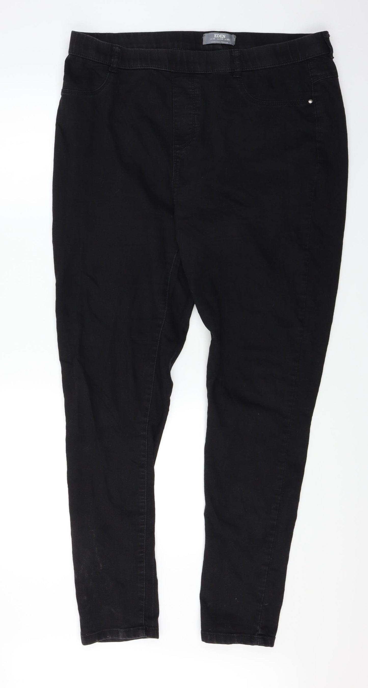 Eden Womens Black  Denim Skinny Jeans Size 18 L30 in