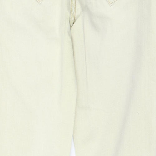 Next  Womens Beige  Denim Straight Jeans Size 12 L30 in - Detail on Pockets