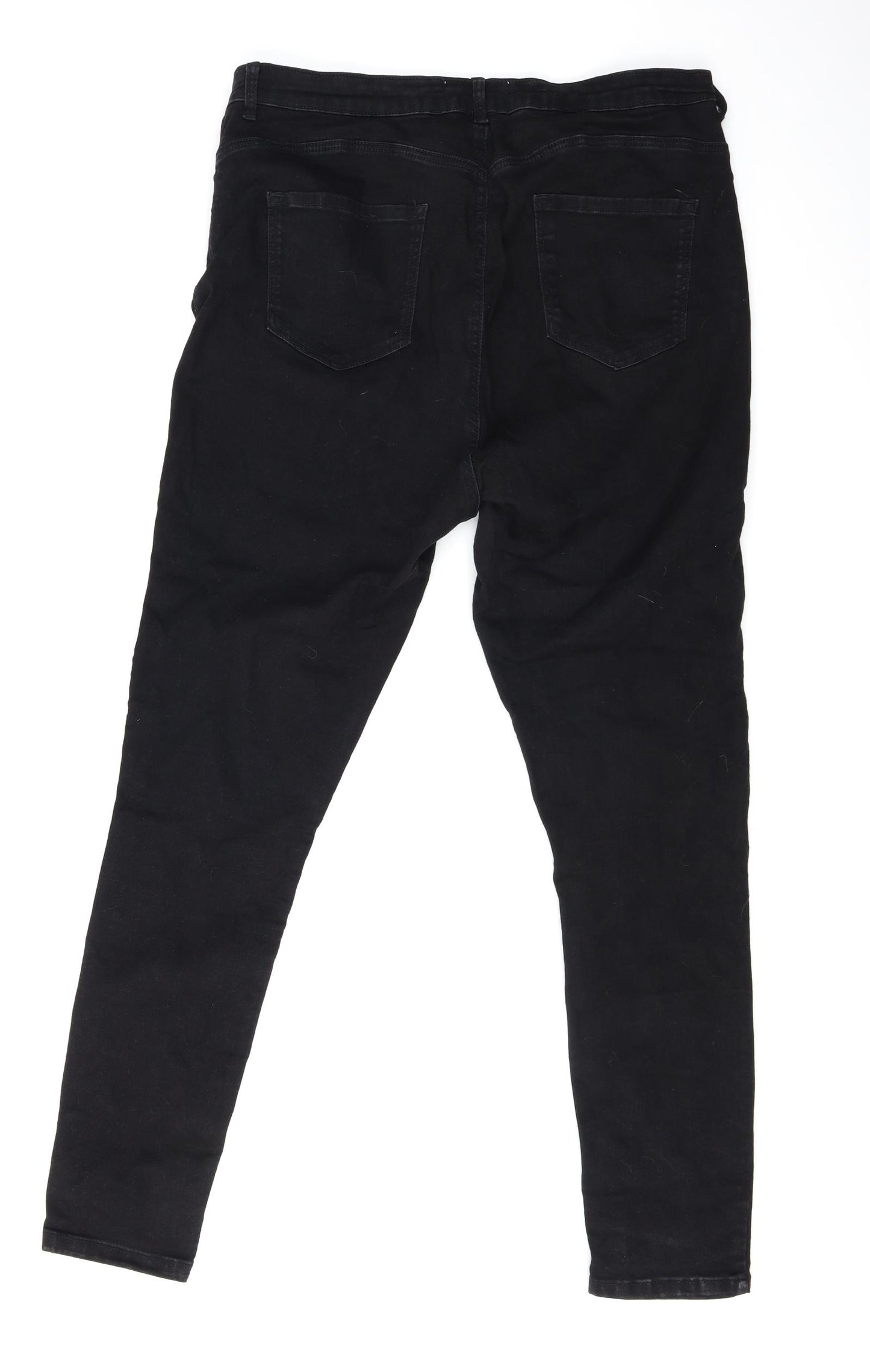 Dorothy Perkins Womens Black  Denim Skinny Jeans Size 14 L29 in