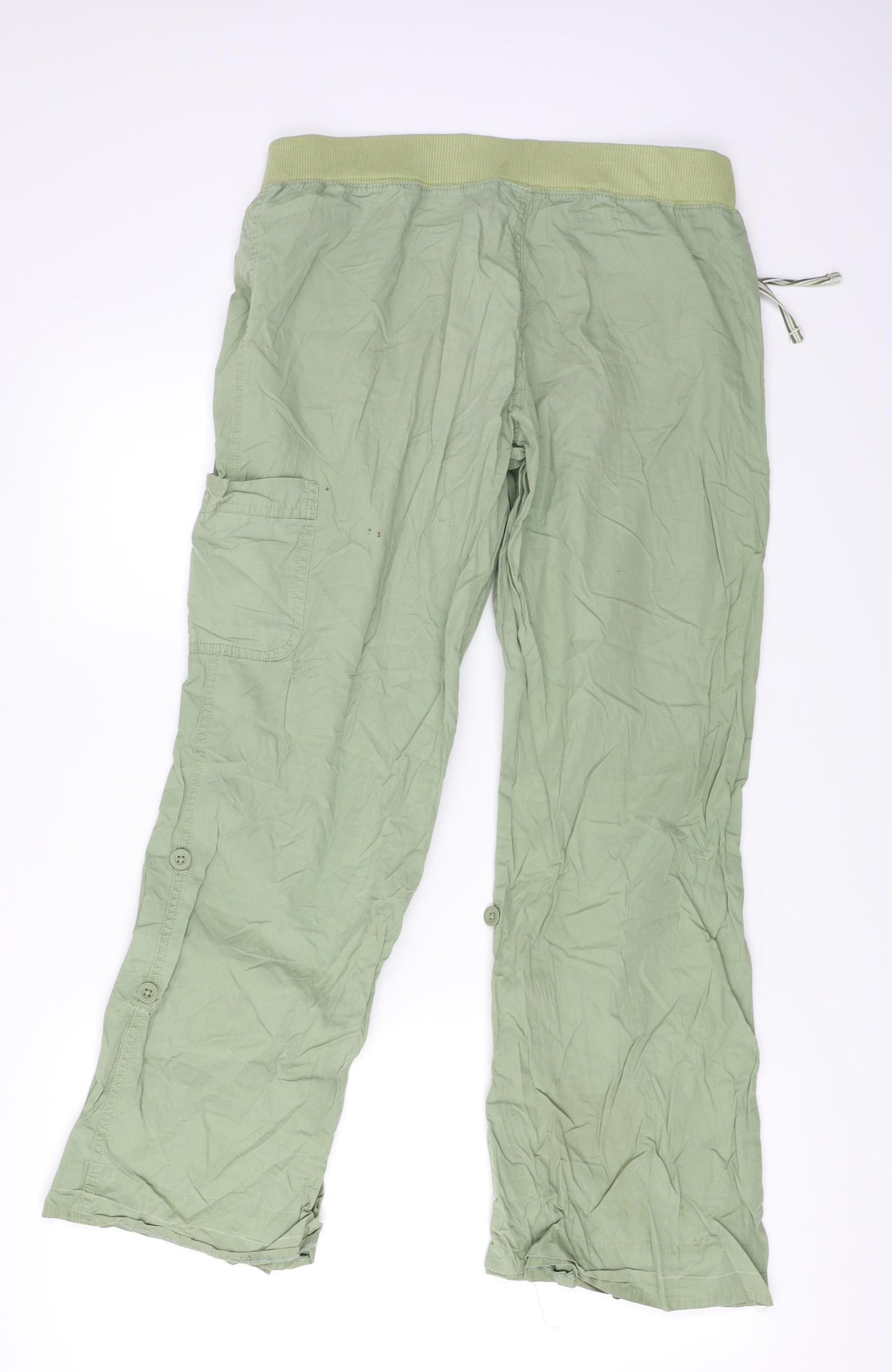 Marks and Spencer Womens Green   Cargo Trousers Size 12 L26 in