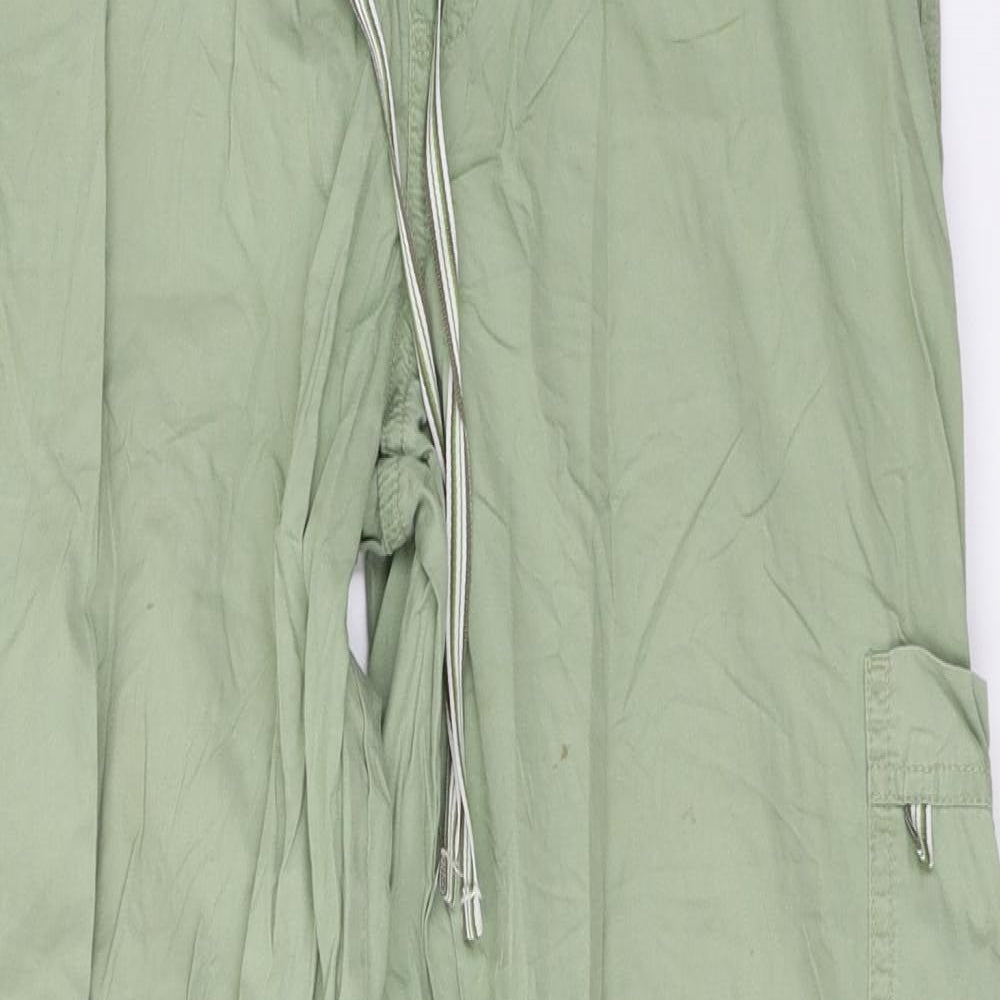 Marks and Spencer Womens Green   Cargo Trousers Size 12 L26 in
