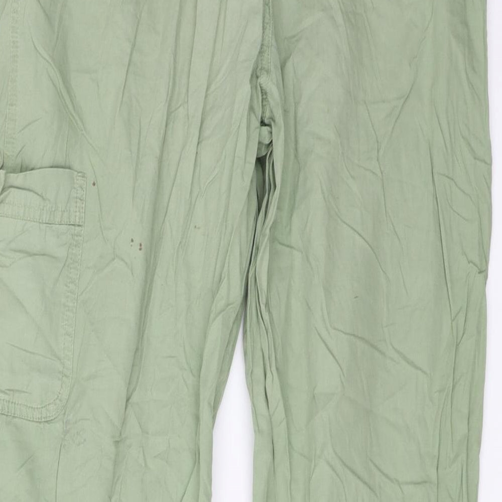 Marks and Spencer Womens Green   Cargo Trousers Size 12 L26 in