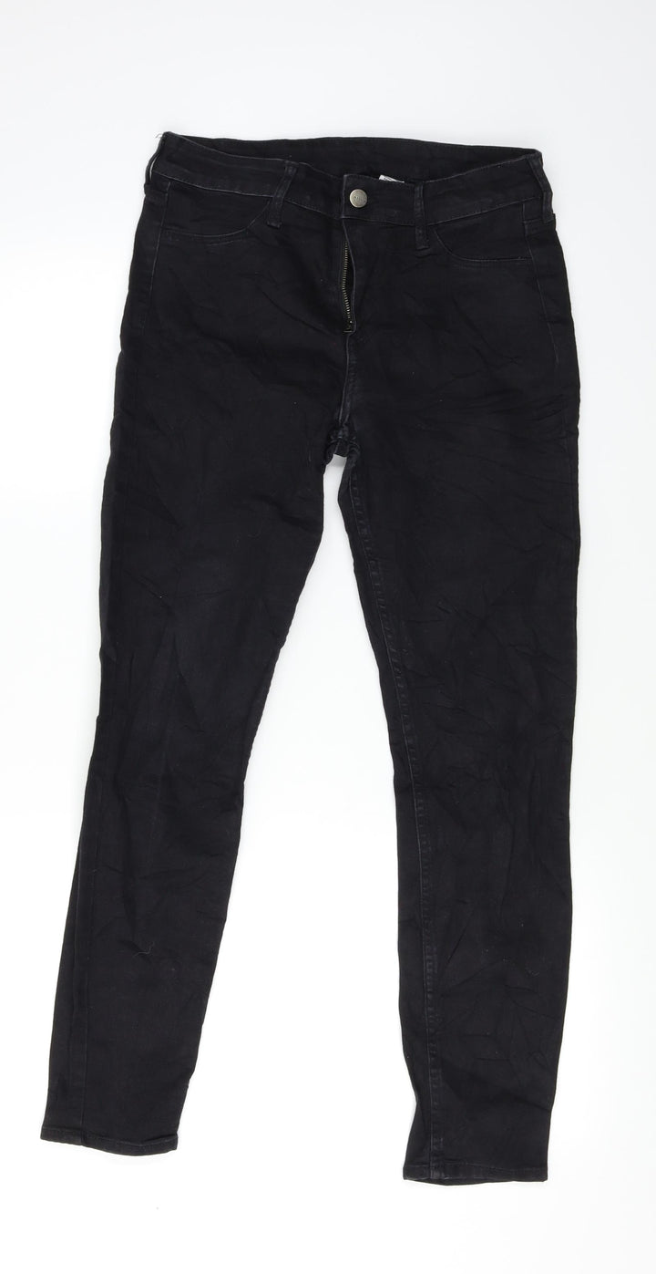 Preworn Womens Black Denim Skinny Jeans Size 27 L27 in