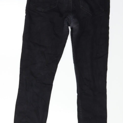 Preworn Womens Black  Denim Skinny Jeans Size 27 L27 in