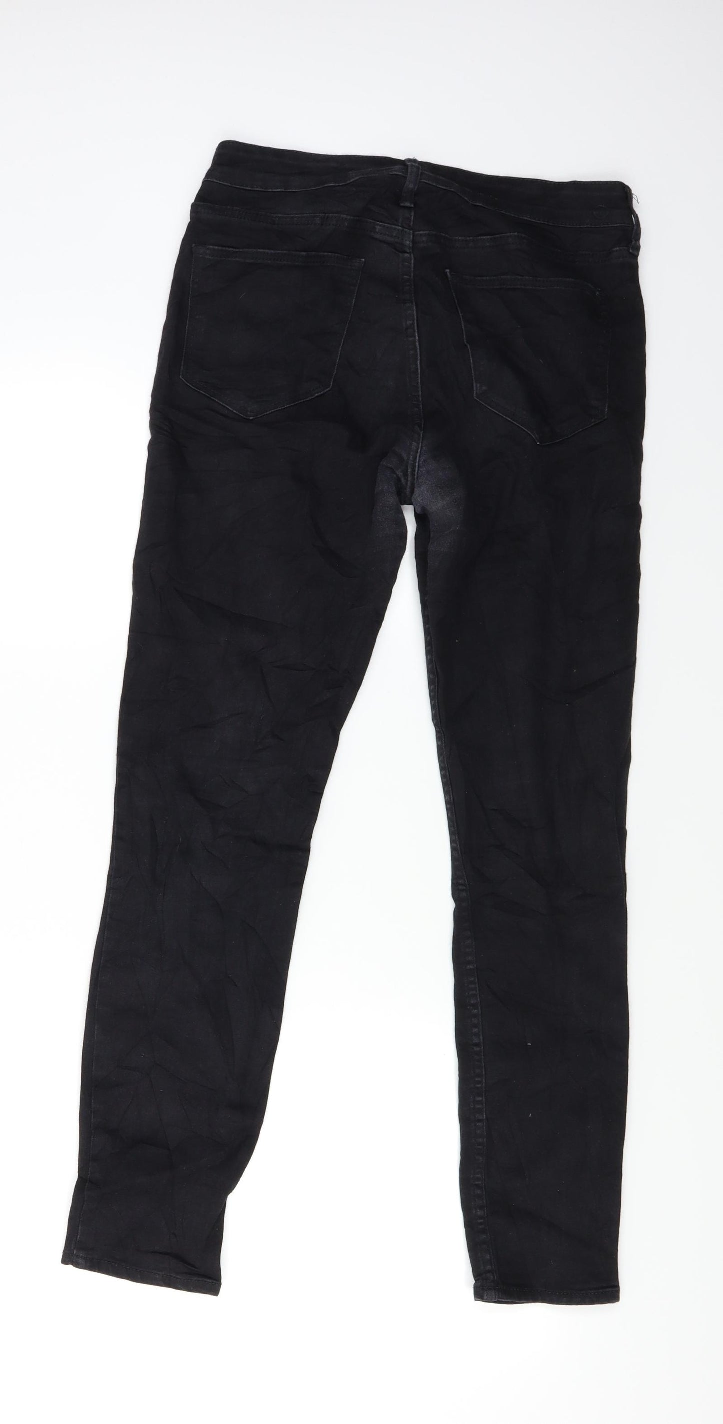 Preworn Womens Black  Denim Skinny Jeans Size 27 L27 in