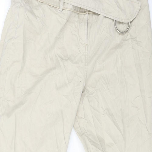 Wallis Womens Beige   Cargo Trousers Size 16 L30 in