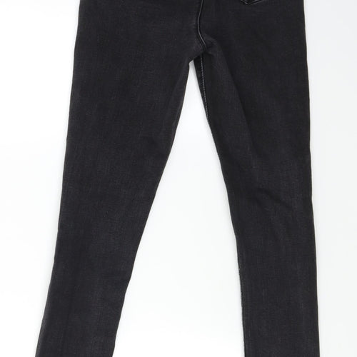 Denim &Co. Womens Black  Denim Skinny Jeans Size 14 L32 in
