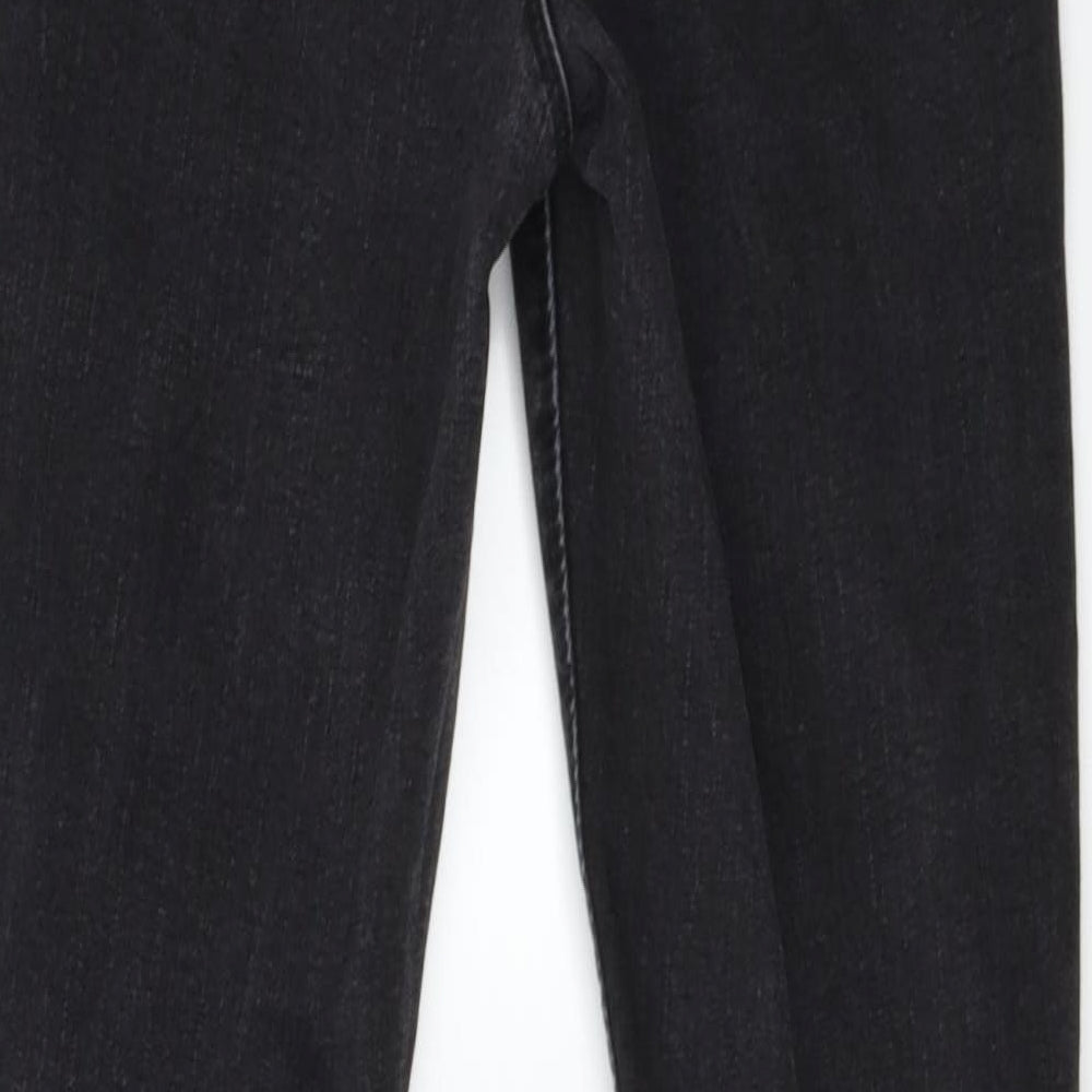 Denim &Co. Womens Black  Denim Skinny Jeans Size 14 L32 in