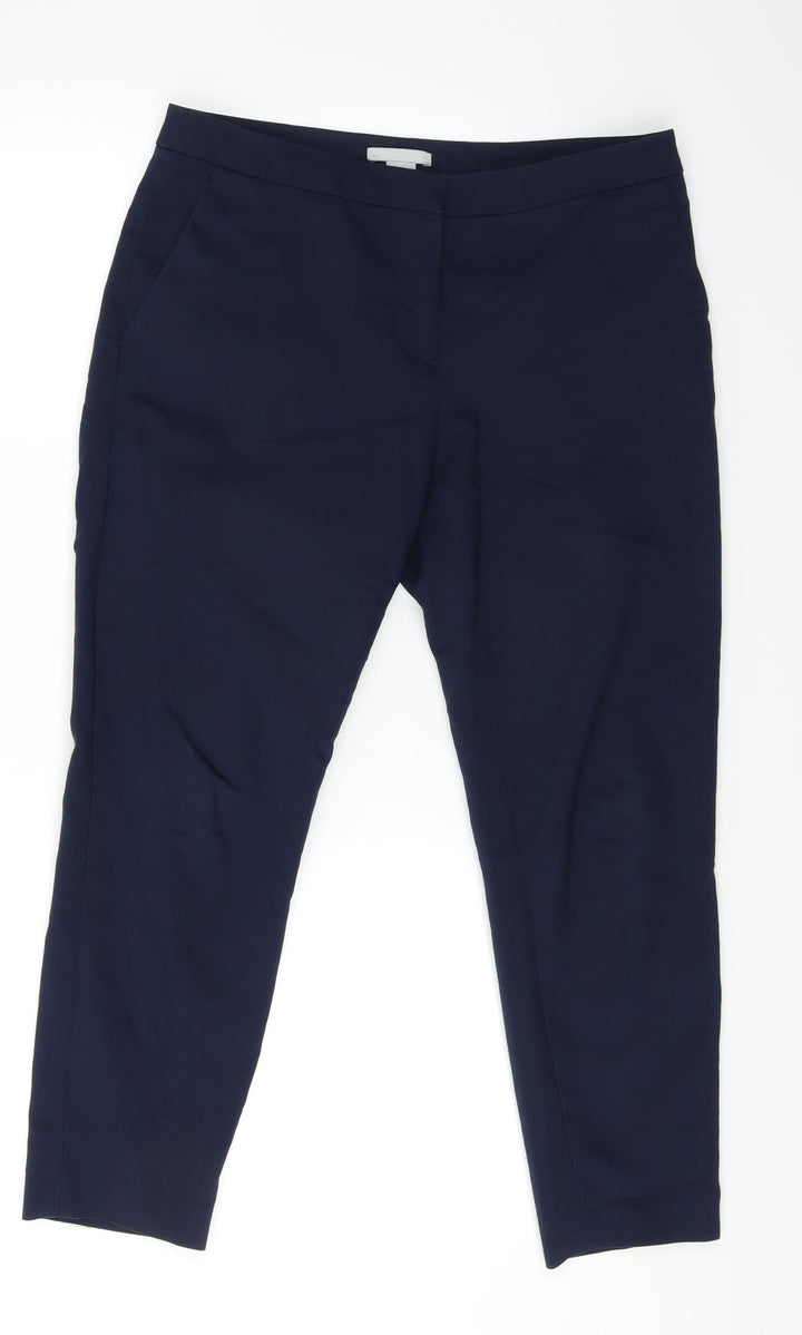 H&M Womens Blue   Trousers  Size 6 L25 in