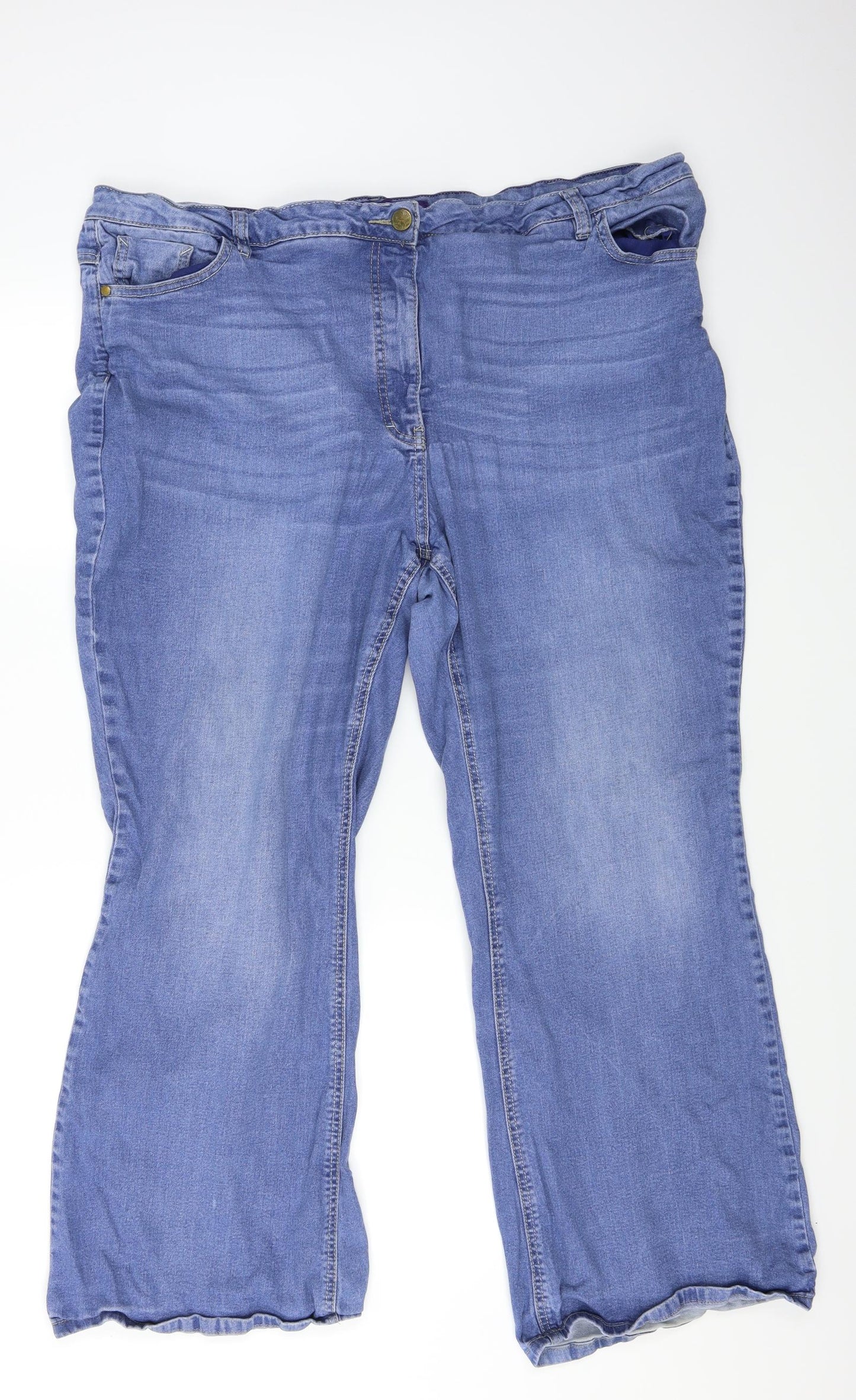 Confident Curves Womens Blue  Denim Straight Jeans Size 24 L27 in