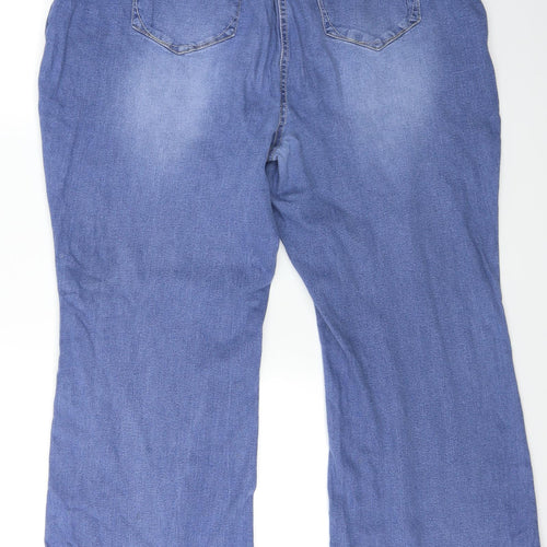 Confident Curves Womens Blue  Denim Straight Jeans Size 24 L27 in
