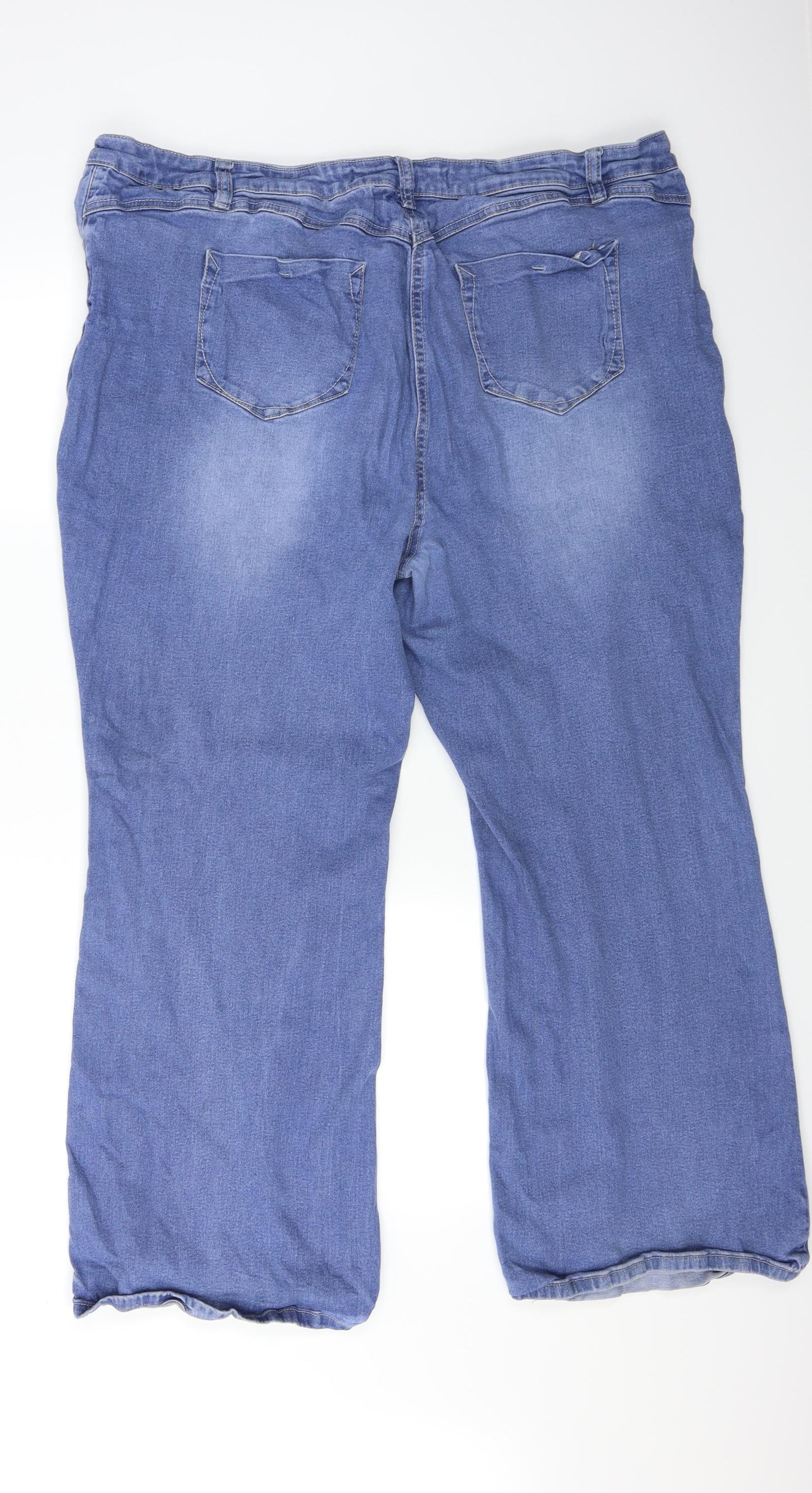 Confident Curves Womens Blue  Denim Straight Jeans Size 24 L27 in
