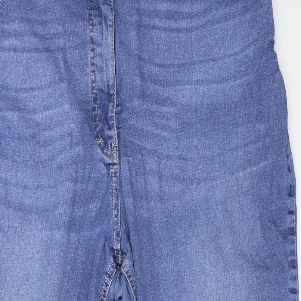 Confident Curves Womens Blue  Denim Straight Jeans Size 24 L27 in