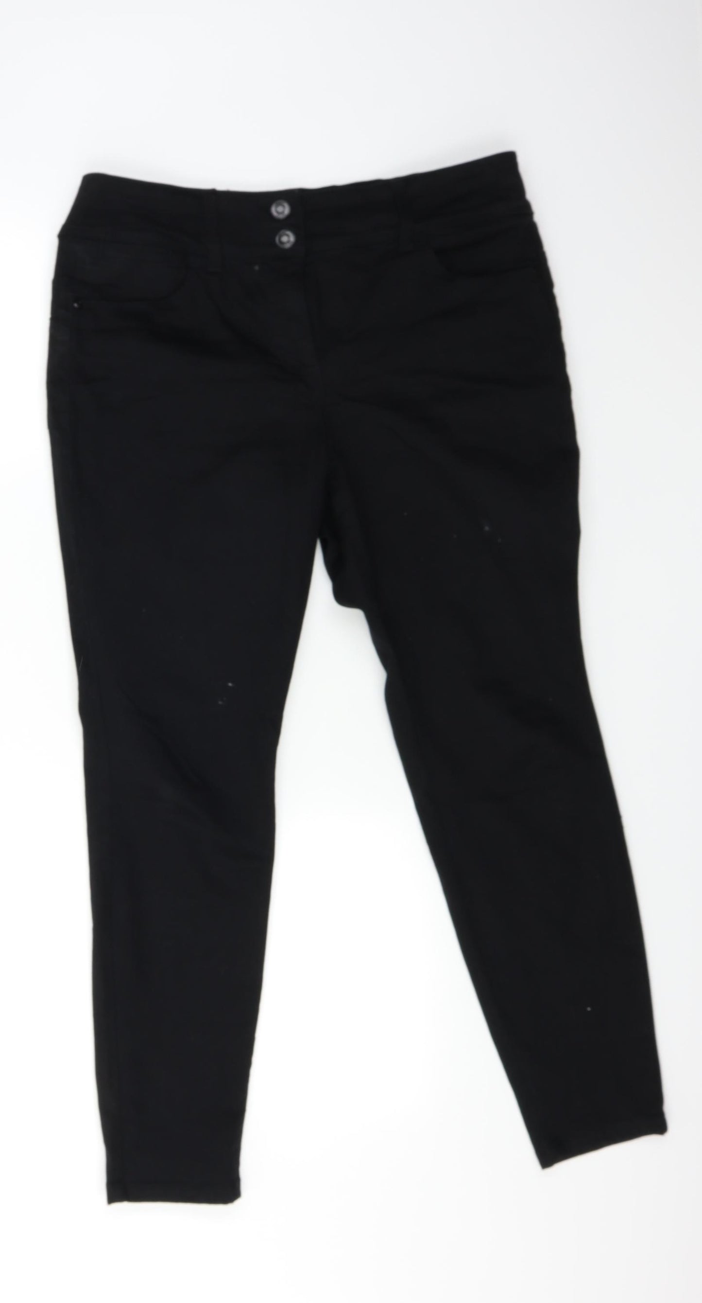 NEXT Womens Black  Denim Skinny Jeans Size 14 L27 in