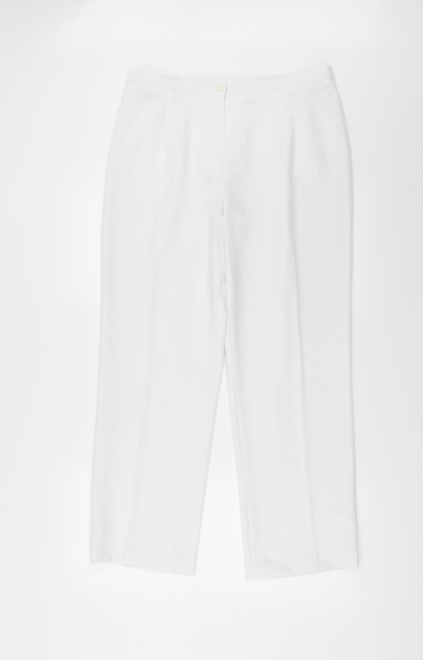 BASSINI Womens White   Trousers  Size 12 L24 in