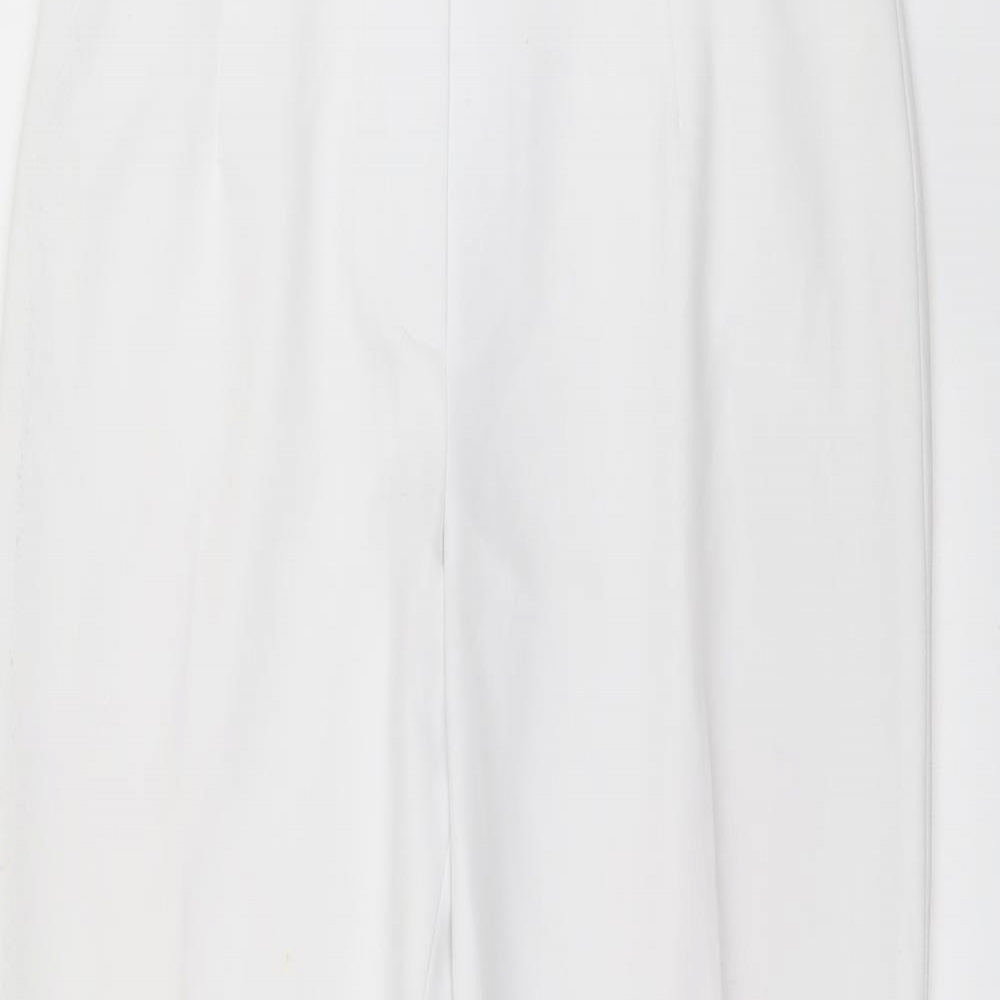 BASSINI Womens White   Trousers  Size 12 L24 in