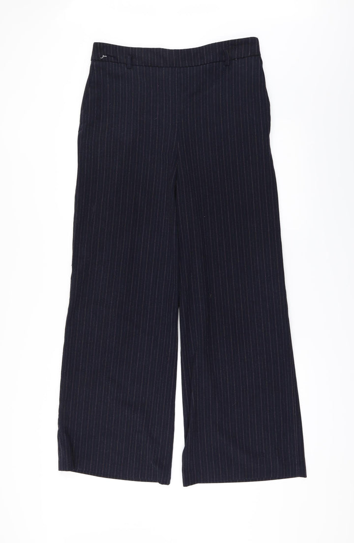 NEXT Womens Blue Trousers Size 14 L28 in - Side Zip