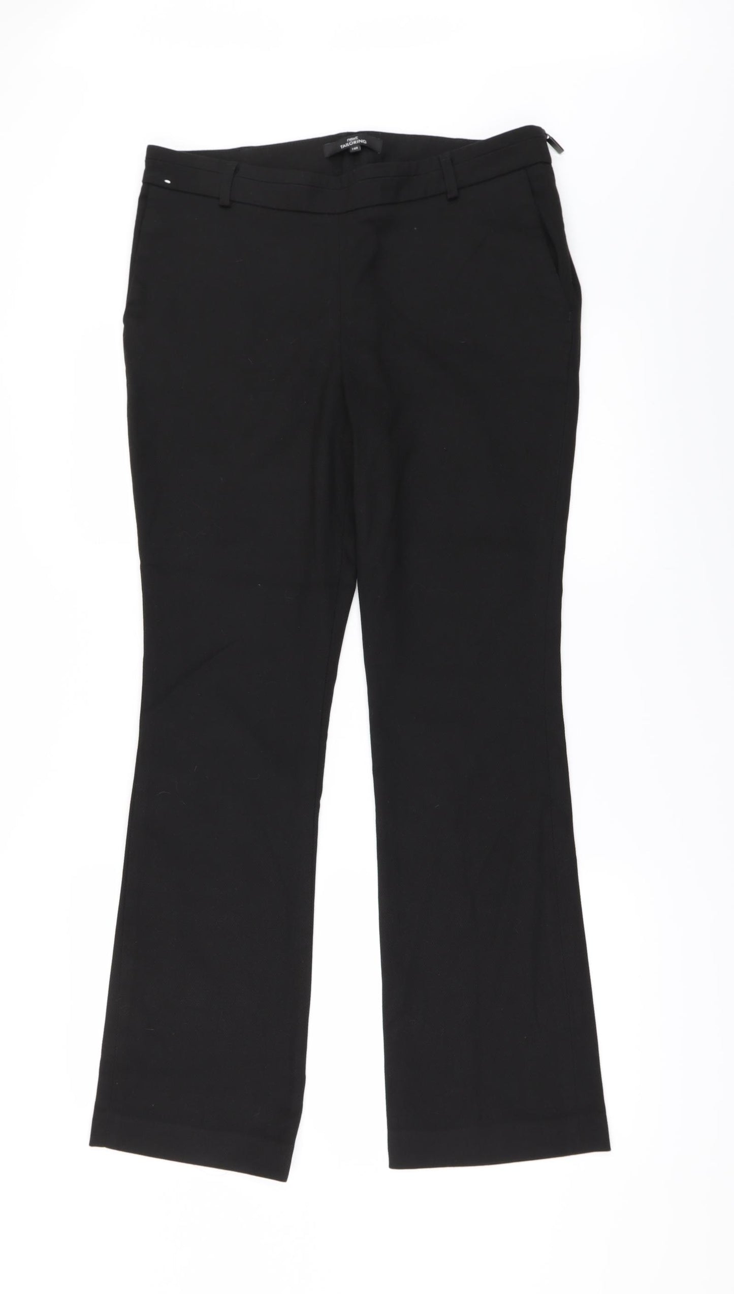 NEXT Womens Black   Trousers  Size 10 L29 in - Side zip